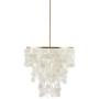 Urban Habitat MPS150-0093 Isla Modern Classic Chandeliers-Metal, White Shell Shade Pendant Ligthing Lamp Ceiling Dining Room Lighting Fixtures Hanging
