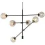 Ink+Ivy II150-0010, Cyrus Six-Light Modern Chandeliers - Height Adjustable, Plated Finish, Glass Sphere Shades Pendant Sputnik Ligthing Lamp, Dining Room Lighting Fixtures, LED Compatible, Bronze