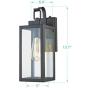 Gruenlich Dusk to Dawn Outdoor Wall Lantern, LED Wall Sconce, E26 Base Max 100W, Aluminum Housing Plus Glass, Matte Black Finish, ETL Rated, Bulb Not Included