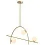 Glass Globe Sputnik Chandelier Modern 3 Light Molecule Pendant Lighting,G9 Mid Century Brass Finish Ceiling Lamp for Dining Room Hallway