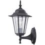 Gruenlich Outdoor Wall Lantern, Wall Sconce as Porch Lighting Fixture with One E26 Medium Base, Metal Housing Plus Glass, ETL Rated, Bulb Not Included (Black Finish)