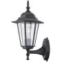 Gruenlich Outdoor Wall Lantern, Wall Sconce as Porch Lighting Fixture with One E26 Medium Base, Metal Housing Plus Glass, ETL Rated, Bulb Not Included (Black Finish)