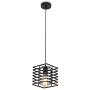 Black Pendant Light, Industrial Hanging Light Fixture Cage Pendant Lighting Edison Small Ceiling Light for Kitchen Island Living Room Bedroom