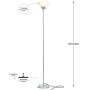 Brightech Sky Dome - Very Bright LED Torchiere Floor Lamp for Living Rooms & Offices– Dimmable Modern Standing Lamp – Tall Pole Light for Bedrooms – LED Bulb Included - Platinum Silver Brightech Sky Dome - Very Bright LED Torchiere Floor Lamp for Living Rooms & Offices– Dimmable Modern Standing Lamp – Tall Pole Light for Bedrooms – LED Bulb Included - Platinum Silver