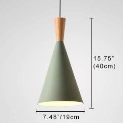 ANYE 20ft Transparent Plug-in UL On/Off Dimmer Switch Cord Green Shade Light Wooden Light Socket Cafe Lights Loft Style Simple Metal Ceiling Lamp for Dining Room Cafe Restaurant Bulbs Not Included