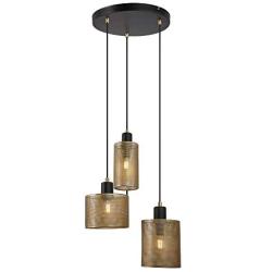 Industrial Pendant Lighting E27 Base Hanging Pendant 3 Lights Rustic Pendant Light Fixture for Kitchen Island Dining Room
