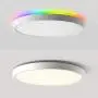 2-in-1 Smart LED Flush Mount Ceiling Light + Backlight, WiFi, Works with Alexa,Google Home,12 Inch, 24W(200W Equivalent) 2000 LM LED Ceiling Lamp Fixture for Bedroom, Living, Fully Dimmable by APP