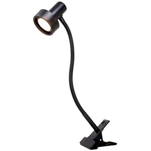 O’Bright LED Clip on Light for Bed Headboard / Desk, Dimmable LED Desk Lamp with Metal Clamp, 5W LED, Flexible Gooseneck, Adjustable Brightness for Eye-Care Reading, Vintage Design (Metal Black)