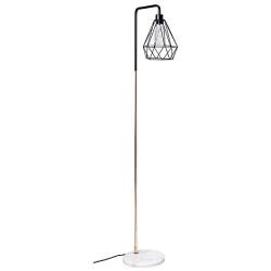 Floor Lamp LED Lights Modern Standing Industrial Standard Torchiere Floor Lamps Geometric Light Shade Lounge Lighting for Bedrooms, Living Room, Office Uplight, Reading - 360 Lighting (Gold)