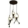 SOUTHPO Pendant Lighting Black Modern Creative Little People Mini Adjustable Hanging Lights for Bedroom Decor Iron Cartoon Doll Chandeliers for Dining Rooms 3×E26 Baking Paint Finish (M)