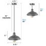 Giluta Industrial Pendant Lighting Rustic Vintage Ceiling Hanging Light Fixture Indoor Edison Lamp Retro Look for Kitchen Dining Room Farmhouse 9.75''D x 6''H