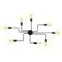 T&A Black 8 Lights Sputnik Chandelier Semi Flush Mount Ceiling Light,Modern Industrial Style Lighting Fixture for Kitchen Dining Room T&A Black 8 Lights Sputnik Chandelier Semi Flush Mount Ceiling Light,Modern Industrial Style Lighting Fixture for Kitchen Dining Room