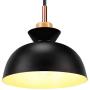 SUNVP Modern Pendant Light Fixture Black Hanging Lamps Lantern Dome Minimalist Style Ceiling Lights for Living Room Kitchen Island Bedroom,Dining Room, Coffee Bar - (E26,not Included Bulbs)