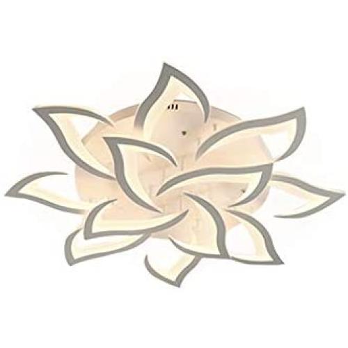 Modern LED Ceiling Light Dimmable Light Fixture Lotus Flower Petal Ceiling Lamp with Remote Control Flush Mount Chandelier for Bedroom Dining Room Kitchen (Number of Lights: 4+8)