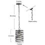 LNC Pendant Lighting for Kitchen Island, Rustic Farmhouse Pendant Light for Dining Room with Dark Silver Painted Finish, W 7'' x H 12''