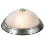 Aspen Creative 63013-1 Two-Light Flush Mount In Brushed Nickel with White Alabaster Glass Shade,11'' DIAMETER