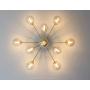 Modo Lighting Glass Ceiling Light Modern 10-Light Globe Chandeliers Mid Century Brass Ceiling Pendant lamp for Bedroom Living Room (10-Head Ceiling Light)