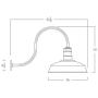 The Standard | 200 Watt 16 Inch Steel Dome | Forrest Green Powder Coated Barn Light with Upward Sloping Gooseneck | Weather Resistant and Made in The USA