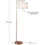 Brightech Montage Modern - Floor Lamp for Living Room Lighting - Bedroom & Nursery Standing Accent Lamp - Mid Century Style - 5 Tall Pole Light Overhangs Reading - with LED Bulb - Rose Gold