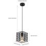 Black Pendant Light, Industrial Hanging Light Fixture Cage Pendant Lighting Edison Small Ceiling Light for Kitchen Island Living Room Bedroom