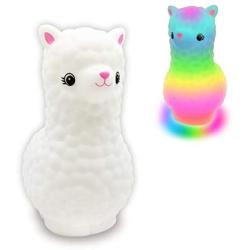 Alpaca Night Light for Kids Bedroom, Portable Rechargeable Llama Night Light Lamp with Timer, Children Nursery Light Touch Lamp Colorful LED Llama Gift