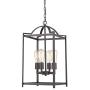 Emliviar 4 Light Foyer Chandelier, Lantern Pendant Light Hanging Light Fixture, Oil Rubbed Bronze Finish, P3038-4