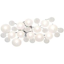 Modern Lilypad Ceiling Light Semi Flush Mount Fixture Chrome 30'' Wide Kitchen Bedroom - Possini Euro Design