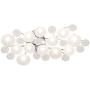 Modern Lilypad Ceiling Light Semi Flush Mount Fixture Chrome 30'' Wide Kitchen Bedroom - Possini Euro Design