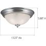 Design House 830893 Millbridge Traditional 2 Indoor Flush Mount Ceiling Light Dimmable for Bedroom Dining Room Kitchen, 13.25 in. GU24 Bulb, Satin Nickel
