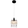 Linour Pendant Light Fixtures Crystal Chandelier Modern Ceiling Light Chrome Finish Crystal Pendant lamp for Living Room Bedroom Restaurant Porch, Black