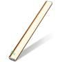 Wood Grain Closet Lights, Motion Sensor Wireless Pantry Light USB Rechargeable Under Cabinet Lights, Automatic Bedroom Light Bathroom Lighting (Wood Grain, Warm White, 4000k,158Lumen)
