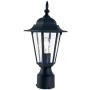 YaoKuem Outdoor Post Light, Pole Lantern, E26 Base 100W Max, Aluminum Housing Plus Glass, Wet Location Rated, Bulbs not Included (Black)