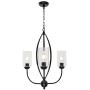 TODOLUZ 3-Lights Pendant Lighting Kitchen Island Light Fixtures with Seedy Glass Shade, Hanging Chandelier Pendant Lamps for Dining Room Bar Cafe