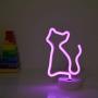 DANIDEER Led Neon Sign Art Decorative Lights Table Decoration Neon Lamp with Base for Kids boy and Girl Bedroom Unique Gift for Any Occasion (Cat with Base)