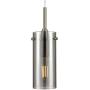 Effimero 5 Light Fixture Multi Pendant Lighting | Brushed Nickel Cluster Chandeliers for Dining Rooms, Polished Smoked Glass Shade LL-C45-SMK-1BN