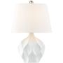 Dobbs Modern Accent Table Lamp White Ceramic Tapered Drum Shade for Living Room Bedroom Bedside Nightstand Office Family - 360 Lighting