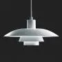 TFCFL Modern Pendant Light, 15'' PH 4/3 Aluminum Mini Suspension Chandelier Umbrellas Ceiling Hanging Lights for Dining Room Living Room Kitchen Restaurant (White)