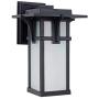 EERU Porch Light Outdoor Wall Lanterns Wall Mount Waterproof Aluminum with Frosted Glass Exterior Light Fixtures Modern Classic Outdoor Wall Light for Outside House Deck Patio Garage Lighting, Black