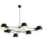 AIDOS 6-Light Midcentury Chandelier Light, Metal Sputnik Pendant Lights, Modern Ceiling Light Fixtures for Kitchen Island Dining Room Living Room