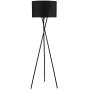 Ambiore Lisboa Tripod Floor Lamp - 62 inch Morden for Living Room Office - Metal Tripod with Black TC Fabric Shade