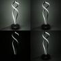 SkyeyArc Double Helix Dimmable LED Table Lamp, Modern Spiral Lamp, Contemporary Minimalist Lighting Design, Color Adjustable Light, 12W, Black