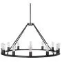 Sonoro Round Chandelier 38'' – Black w/Vertical Bulbs - Linea di Liara LL-CH5-38-5BLK Sonoro Round Chandelier 38'' – Black w/Vertical Bulbs - Linea di Liara LL-CH5-38-5BLK