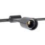 PUMING 6 Lights Ceiling Light Fixture,Semi-Flush Mount Black Metal Sputnik Chandelier for Home Bar Hotel Restaurant