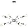 VINLUZ 8-Light Sputnik Chandelier Chrome Ceiling Light Industrial Pendant Lights Modern Chandelier Lighting Kitchen Bathroom Dining Room Bed Room Hallway