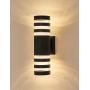 Modern Led Outdoor Wall Lights for House 3000K Warm White Light Outdoor Wall Sconce, Up/Down Porch Light Waterproof Outdoor Wall Lamps 12W 500LM, Black Exterior Light Fixtures (Light Source Include)