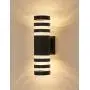 Modern Led Outdoor Wall Lights for House 3000K Warm White Light Outdoor Wall Sconce, Up/Down Porch Light Waterproof Outdoor Wall Lamps 12W 500LM, Black Exterior Light Fixtures (Light Source Include)