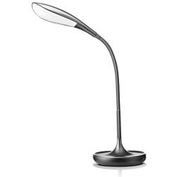 LED Desk Lamps with USB Charging Port Flexible Eye-Care Dimmable Desk Light with Swing Arm Touch Control Modern Reading Lamp for Bedroom/Living Room/Bedside/Office/Study -Grey, Gift Idea