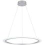 Royal Pearl Modern LED Chandelier Dimmable 1 Ring Acrylic Contemporary LED Pendant Light for Dining Room Living Room, Cool White 6000K, Silver