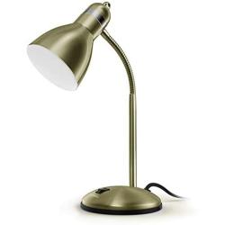 LEPOWER Metal Desk Lamp, Adjustable Goose Neck Table Lamp, Eye-Caring Study Desk Lamps for Bedroom, Study Room and Office (Bronze)