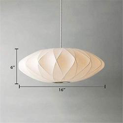 RUNNUP North Europe Designer Fabric Saucer Pendant Light Creatiion Postmodernism Ceiling Fixtures Hanging Lighting Lamp for Coffee Shop Teahouse Dining Room, 15.75